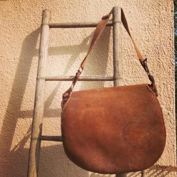 50s Vintage Leather French Hunting Bag Etsy
