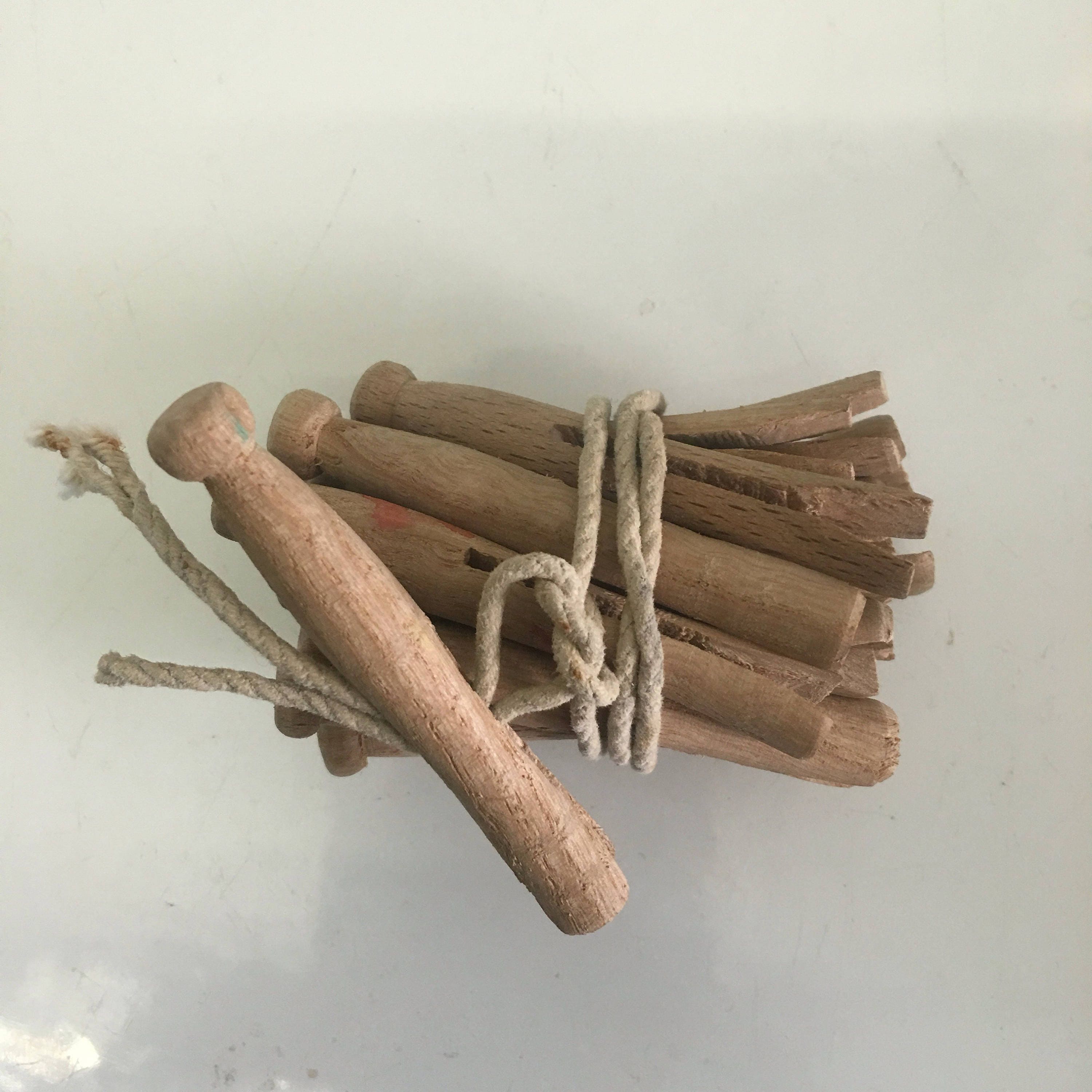 Superbe Français Hêtre Petites Chevilles 6cms 14 en Liasse