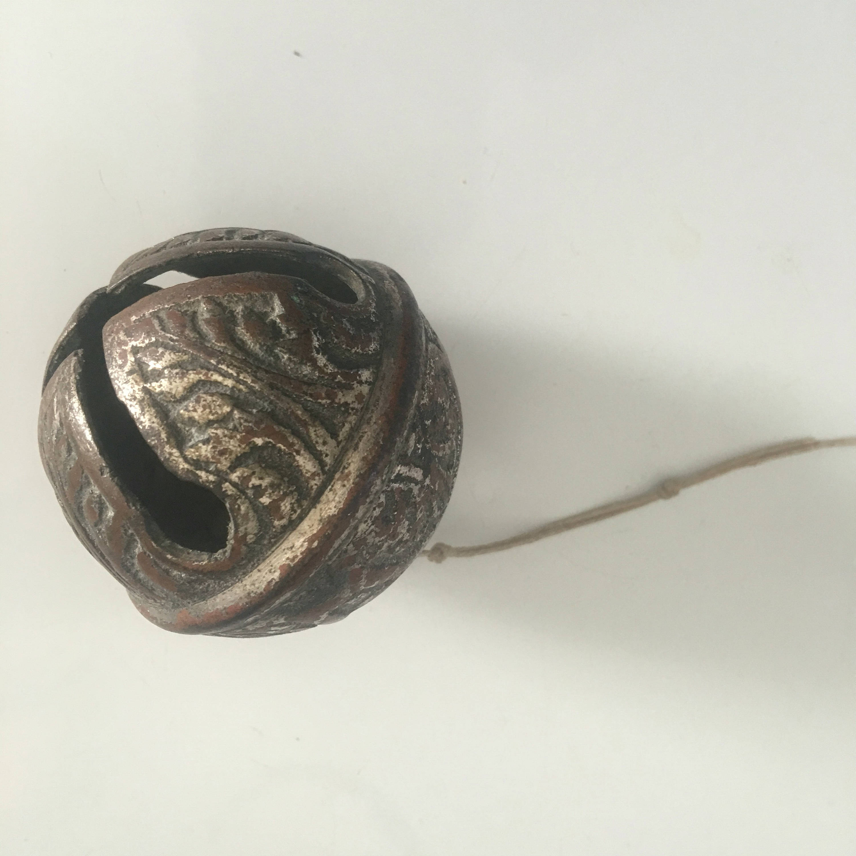 Gros Bell Crotal Porté Chromé Laiton Superbe Décoration Belle Sonorité