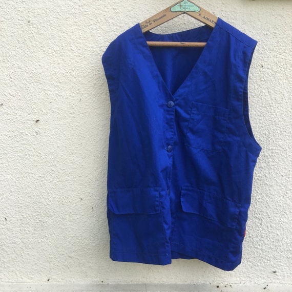 French workwear vest/ waistcoat /Blues/ size mediu