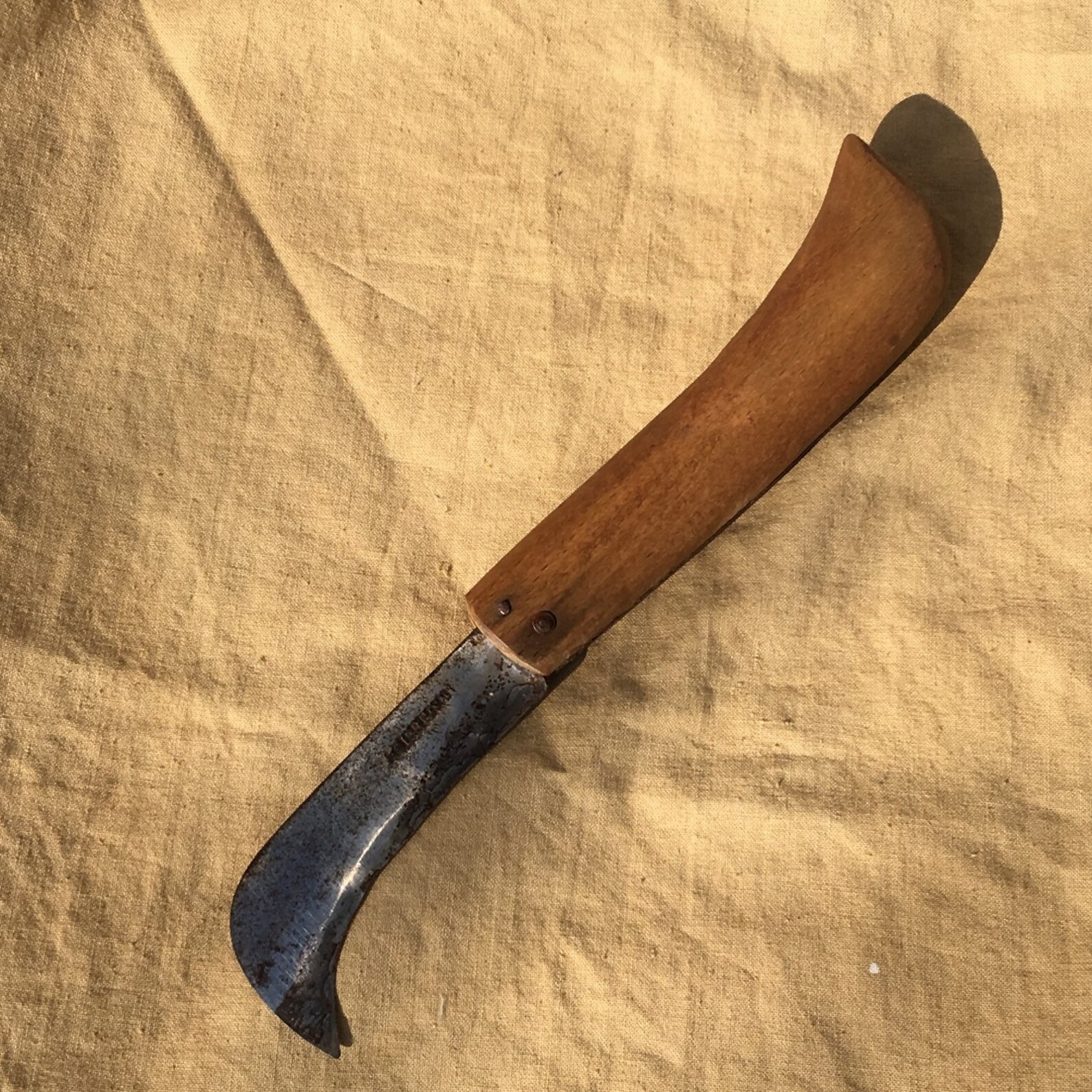 Vintage Italian Vine Pruning Knife With a Beech Handle Etsy