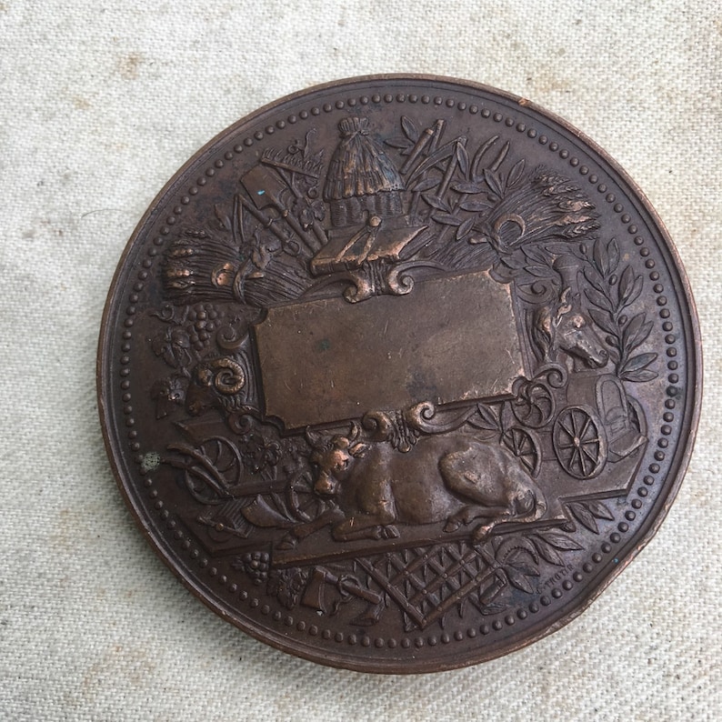 French Bronze medal from the society of agriculture