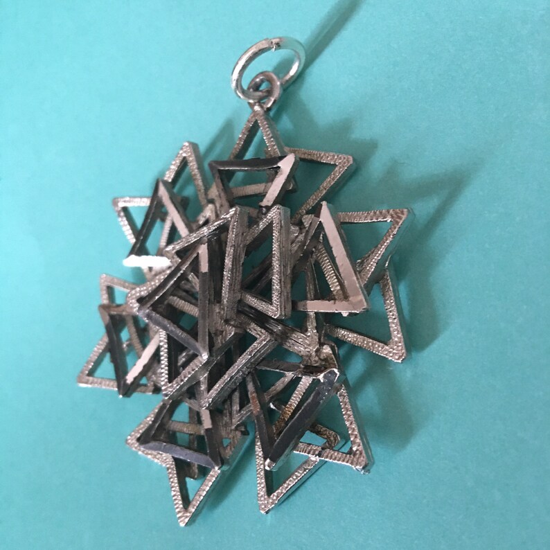 1980s modernistbrutalist costume jewellery pendant On large jumpring A stunning piece