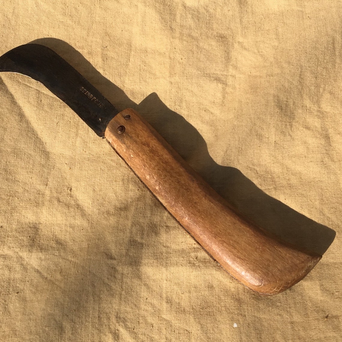 Vintage Italian Vine Pruning Knife With a Beech Handle Etsy