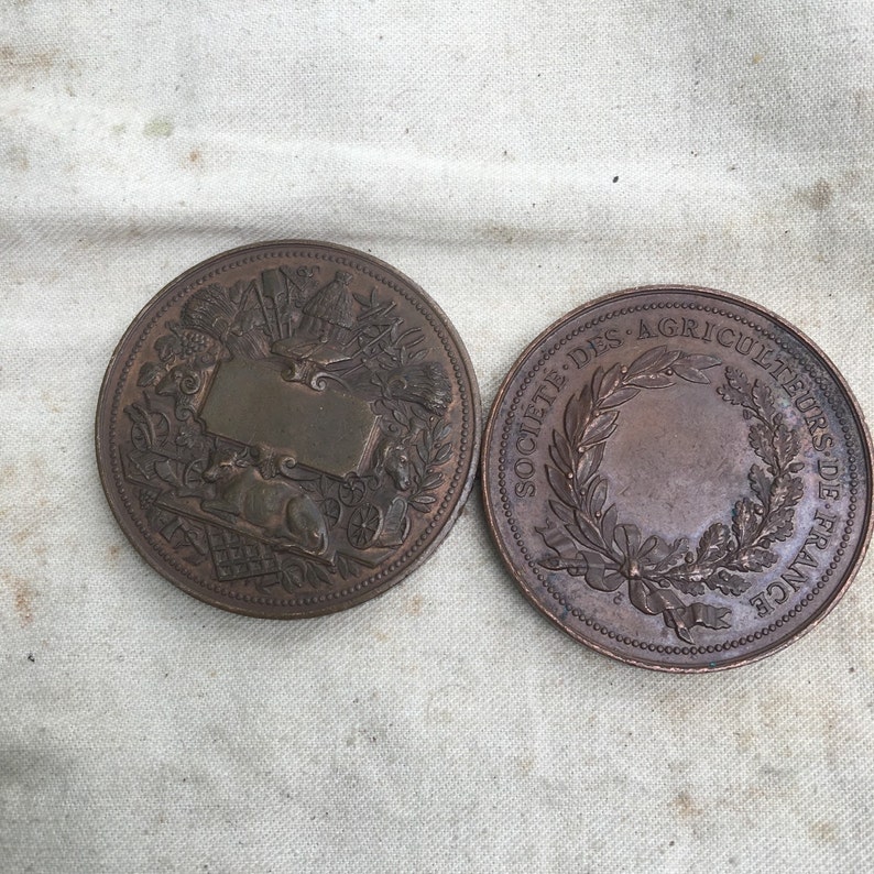 French Bronze medal from the society of agriculture