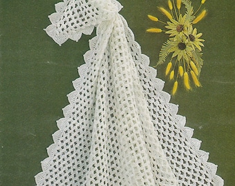 PDF crochet shawl INSTANT DOWNLOAD vintage crochet pattern