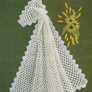 PDF crochet shawl INSTANT DOWNLOAD vintage crochet pattern