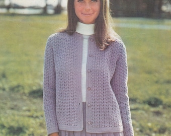 PDF crochet jacket ladies coat INSTANT DOWNLOAD vintage crochet pattern