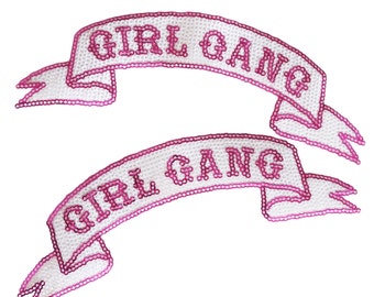 Girl Gang Patch / Sequin Patch / Sequin Girl Gang Patch / Feminist Patch