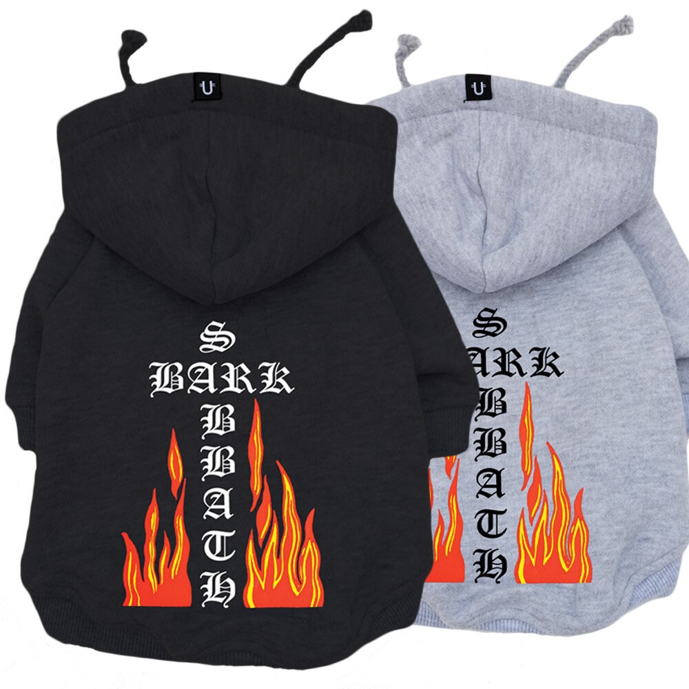 Dog Hoodie, Rock Dog Clothing, Heavy Metal Dog Hoodie, Large Dog Hoodie, Small Dog Hoodie, Dog Sweatshirt, Bark Sabbath Dog Hoodie Donuink Store