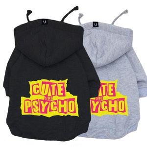 Sweat à capuche pour chien, vêtements pour chien rock, sweat à capuche pour chien punk, sweat à capuche pour grand chien, sweat à capuche pour petit chien, sweat pour chien, sweat à capuche pour chien mignon mais psycho