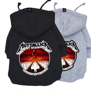 Dog Hoodie Rock Dog Clothing Heavy Metal Dog Hoodie Large Dog Hoodie Small Dog Hoodie Dog Sweatshirt Master of Puppies Dog Hoodie Etsy