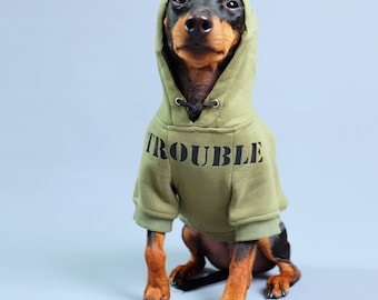 Custom Dog Hoodie, Dog Hoodie, Army Dog Hoodie, Green Hoodie, Big Dog Clothes, Big Dog Hoodie, Dog Sweatshirt, Custom Dog Sweatshirt