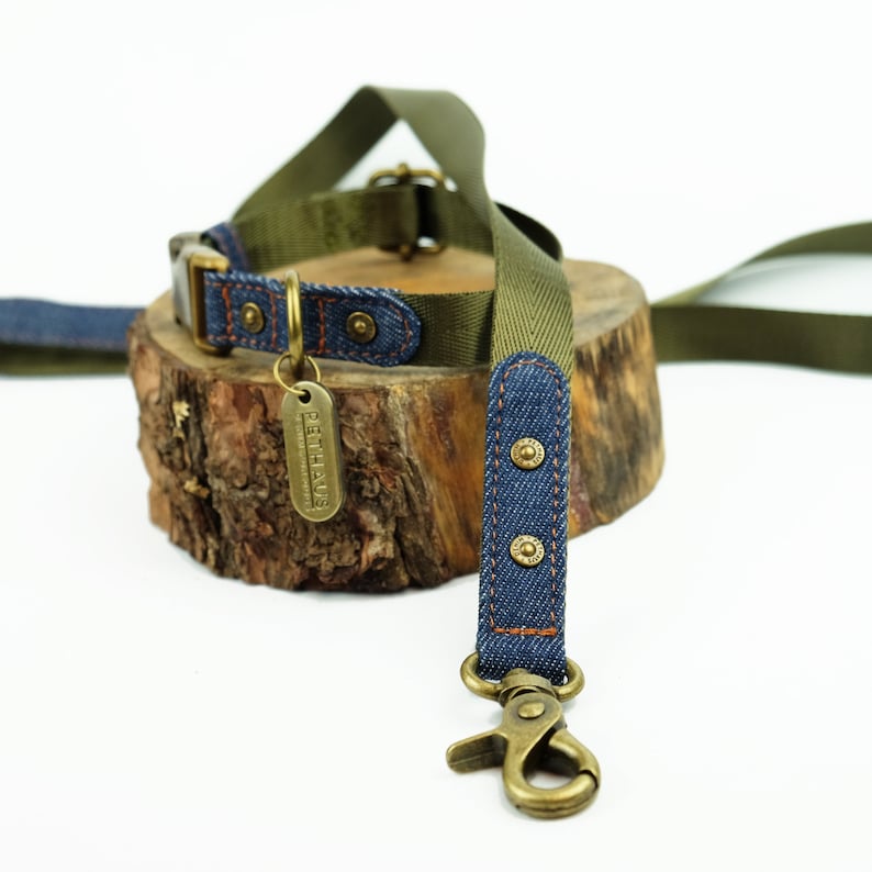 Denim Dog Leash Green Dog Leash Dog Leash