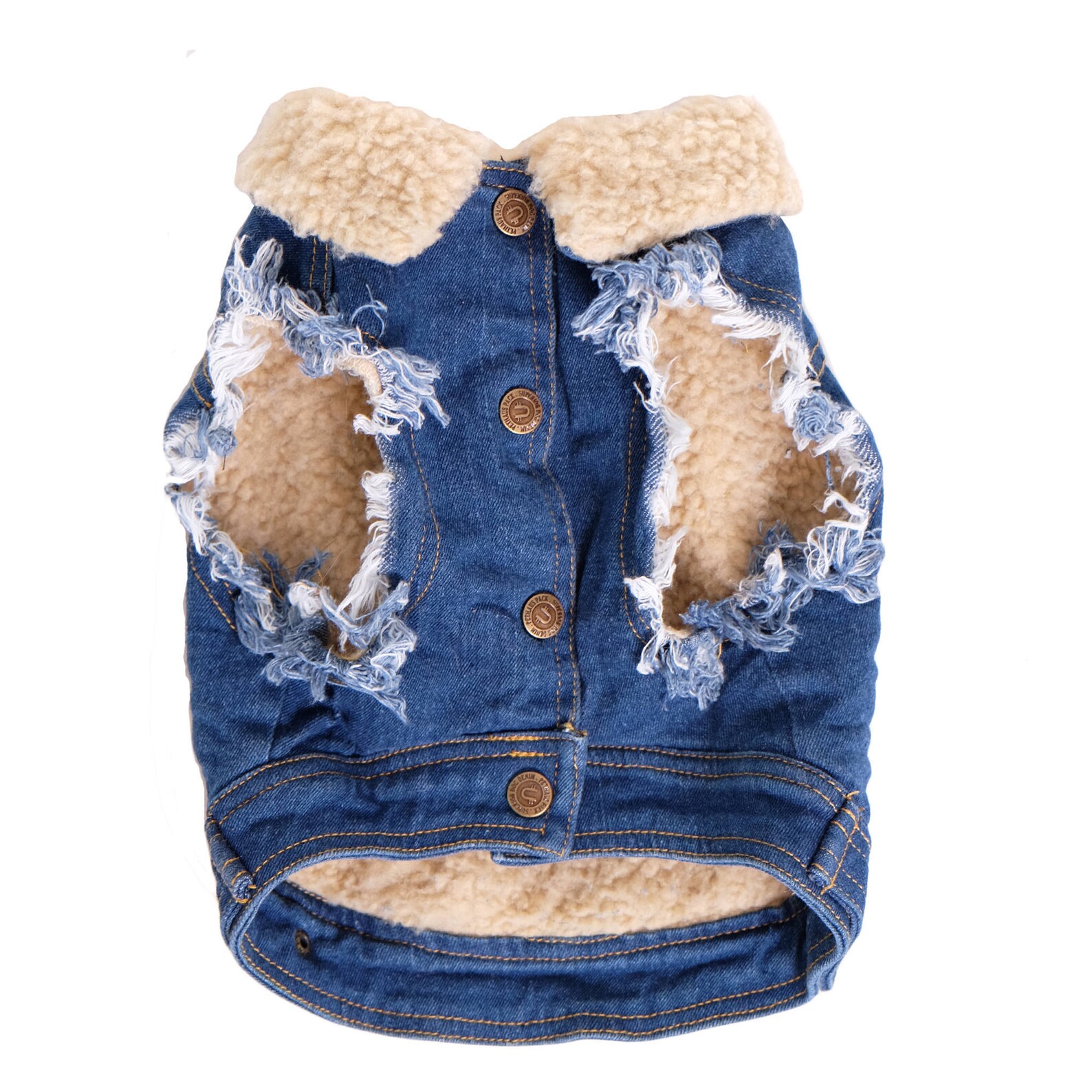 Denim Dog Vest / Denim Dog Jacket / Dog Jacket / Sherpa Dog Etsy