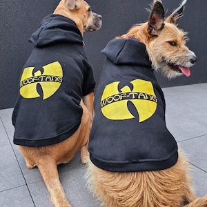 Hondenhoodie, Woof-Tang hondenhoodie, kleding rockhond, hiphophondenhoodie, hoodie grote hond, hoodie kleine hond, hoodie kleine hond, hondensweater