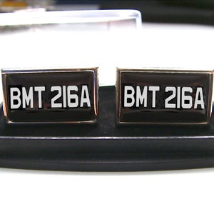 James Bond Car Number Plate BMT 216A or JB 007 Cufflinks