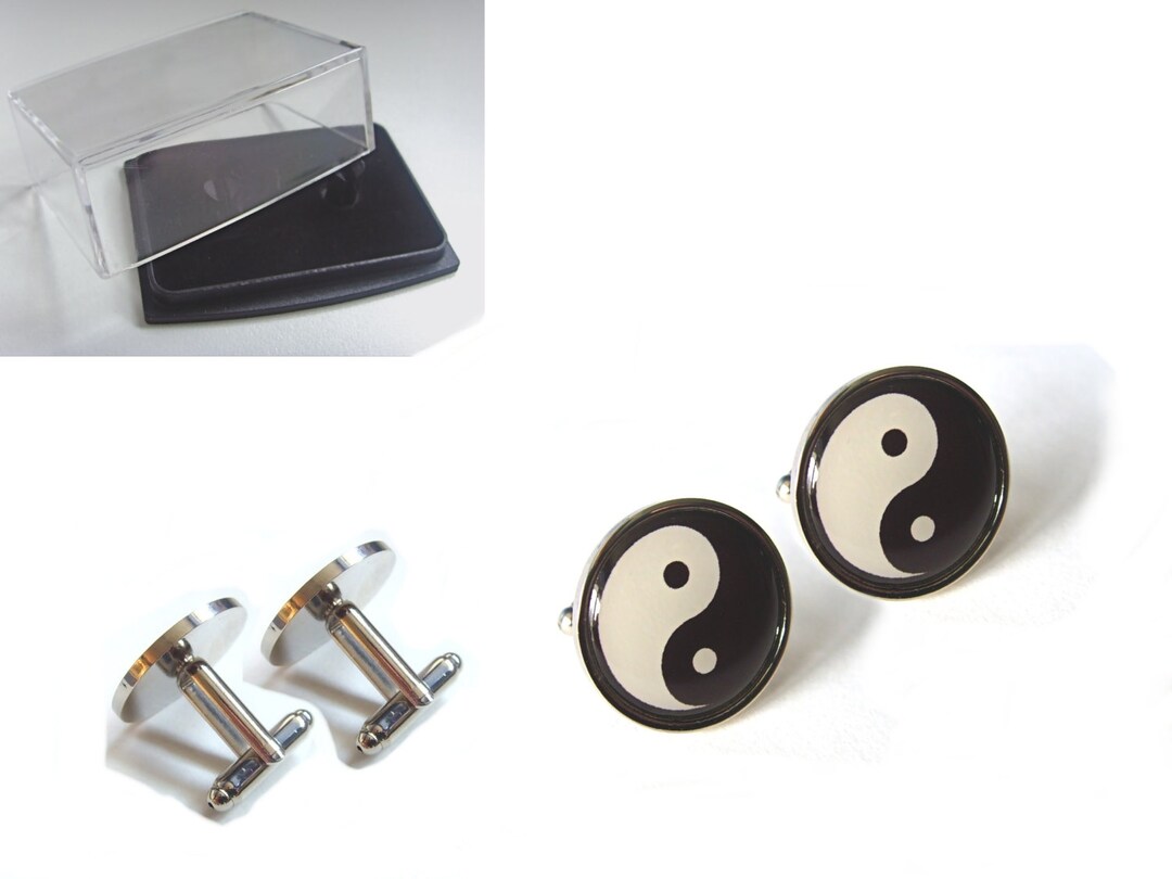 Yin Yang Taoism Taijitu Symbol Cufflinks Cuff Links Etsy UK
