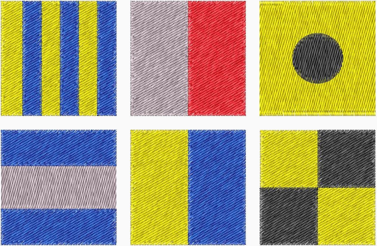 Nautical Flags Embroidery pes Files 3 Size 5 1 In 2 In Etsy