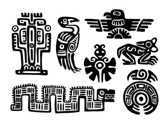 Maya Aztec Set Temporary tattoos Choose your fav | Etsy