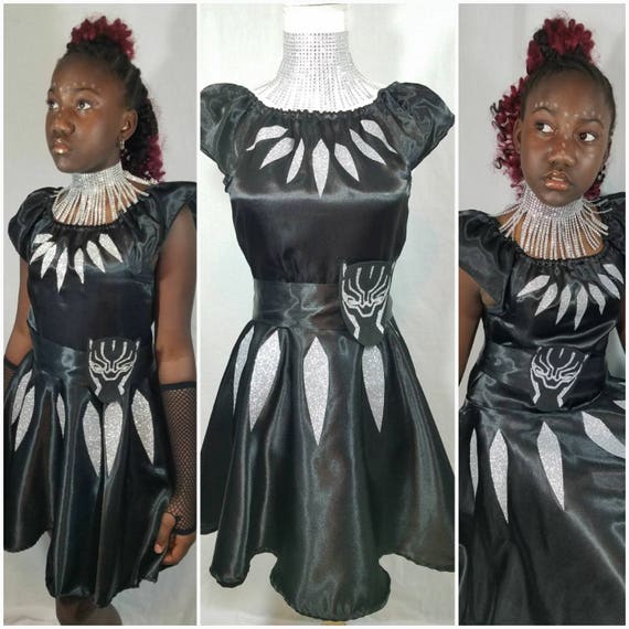 Black She-Panther Dress Belt and Neck Piece