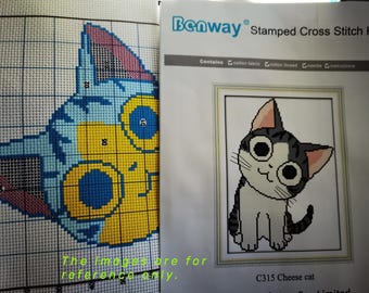CaptainCrafts Cross Stitch Kit - Stamped Owl Pattern, 11CT Preprinted Fabric With DMC Thread - View #5