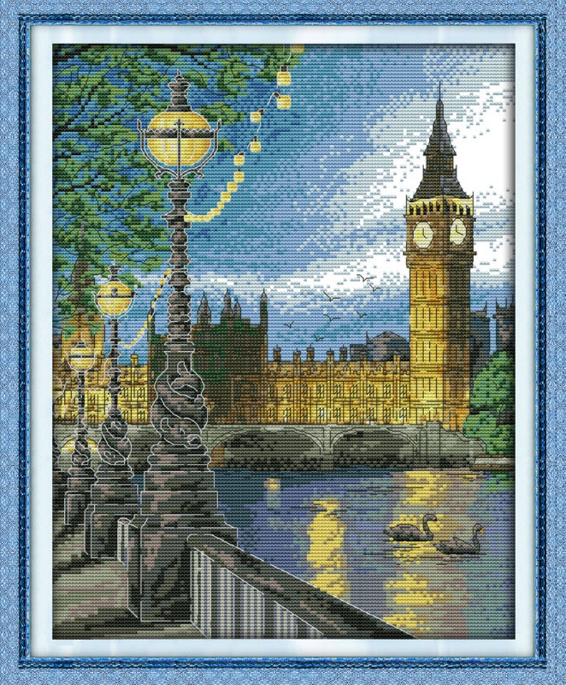 Counted Cross Stitch London Tower 14 Count 35X42CM image 1