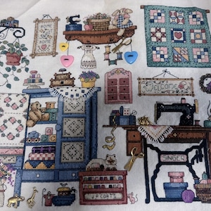 Finished DMC Cross Stitch Handmade Quality XStitch Vintage embroidery, Art Work Unique Hand Stitched Gift Wall Decor Sewing Comfort