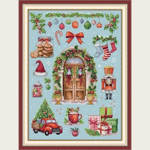 Frankierten Kreuzstich Sechs Schöne Kaffeetassen 11 CT 35x54cm