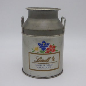 Lindt Swiss Premium Chocolate Empty Container Canister, Collectable Gift