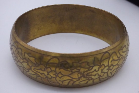 Vintage Gold-tone Bangle Bracelet, Costume Jewellery, Gift