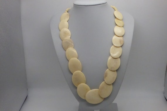 Gorgeous Cream Beaded Necklace, Hippie Chick, Cos… - image 1