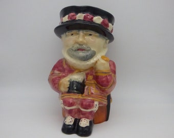 Beefeater SHORTER Vintage Character Jug BEEFEATER Hand Painted 