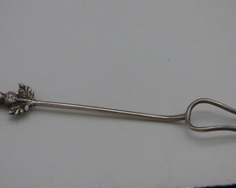 Vintage Scottish Thistle  Silver-Tone Pickle Fork - Scottish Gift