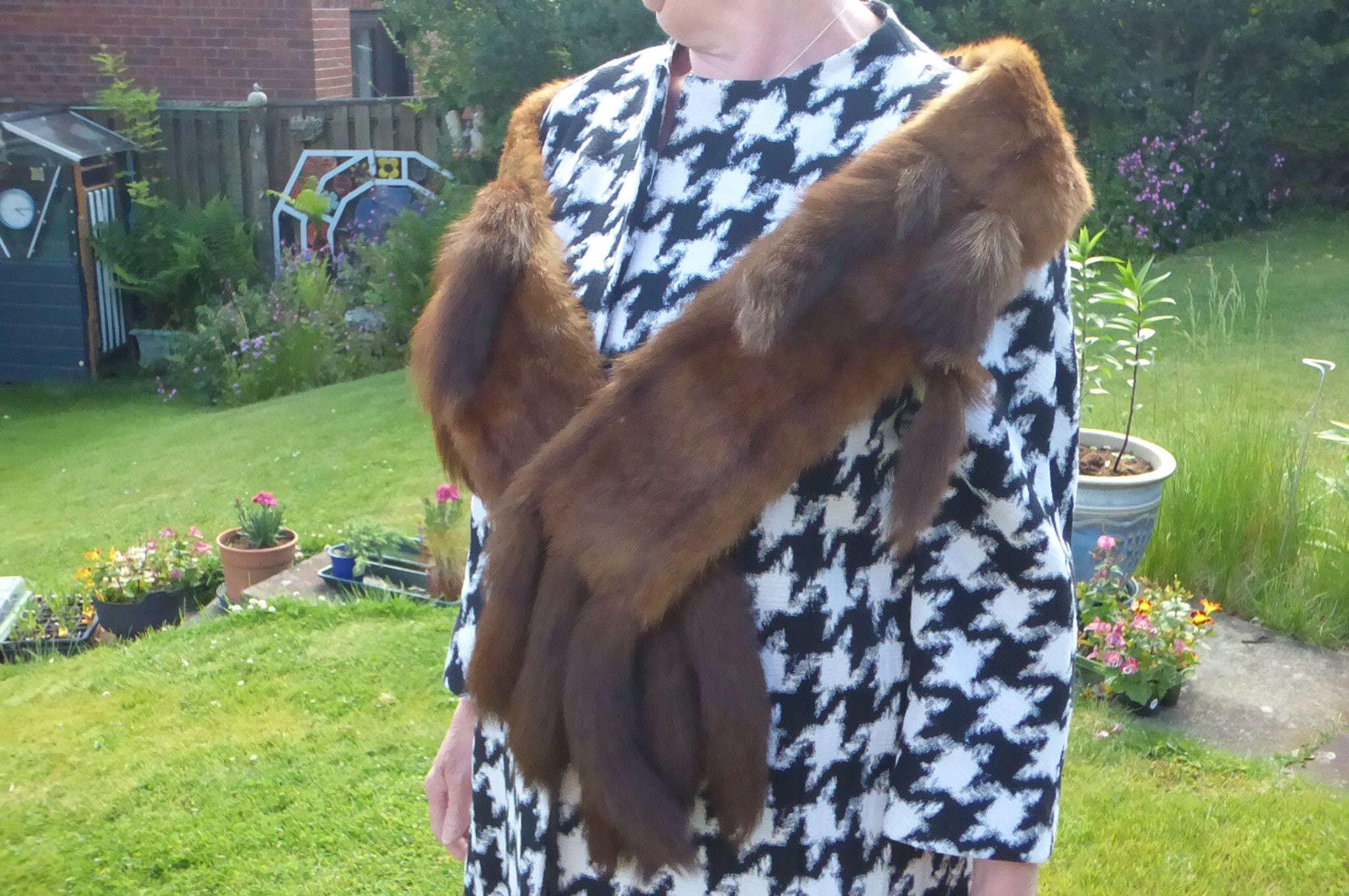 Genuine Fox Fur Stole, Shoulder Wrap Scarf Boa Stole With Genuine Fox Fur Stole, Shoulder Wrap Scarf Boa Stole With