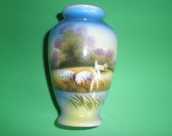 Jarrón pintado a mano Noritake de 1930, coleccionable japonés, idea de regalo, adorno
