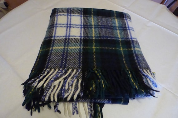 Scottish Vintage All Wool Tartan Picnic Blanket/Throw/Blanket, Scottish Gift