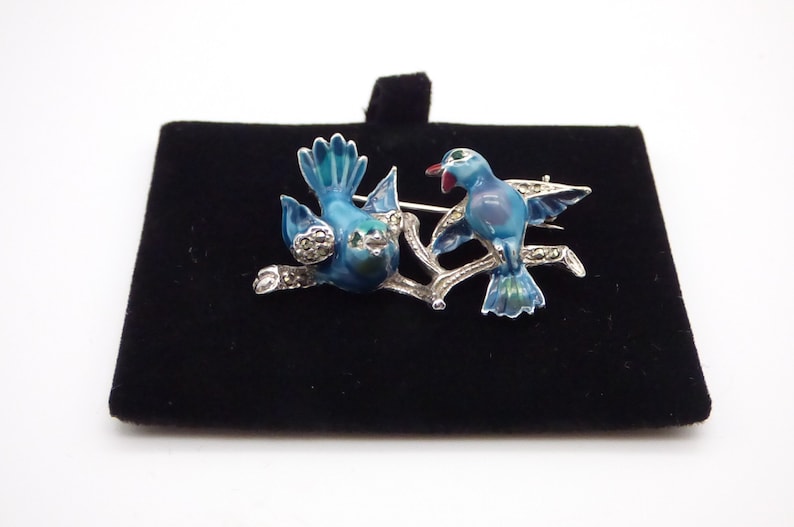 Statement Enamel Love Birds for someone special.