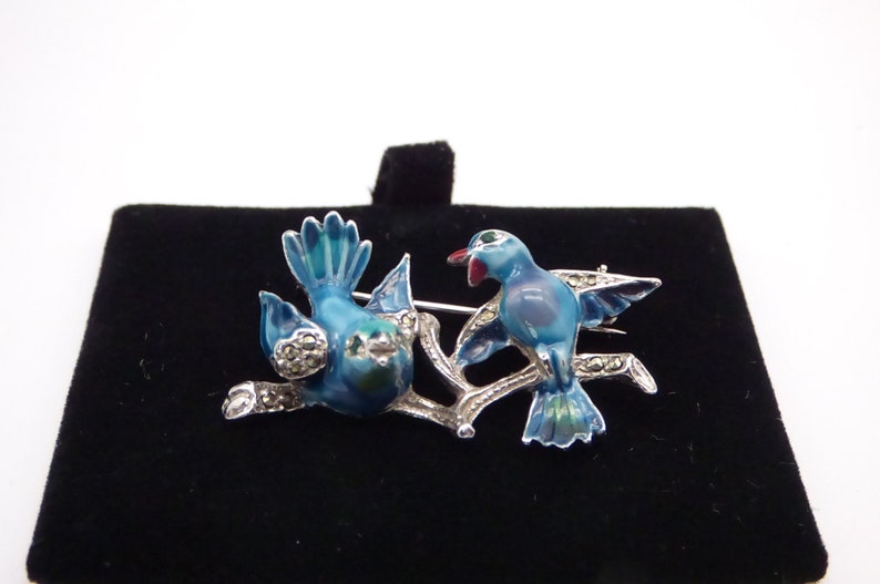 Statement Enamel Love Birds for someone special.