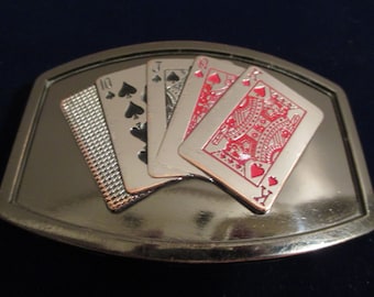 Urban Backwoods Poker Cards II Fibbie per cinture Belt Buckle Urban Backwoods Poker Cards II Fibbie per cinture Belt Buckle