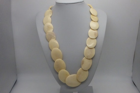 Gorgeous Cream Beaded Necklace, Hippie Chick, Cos… - image 3