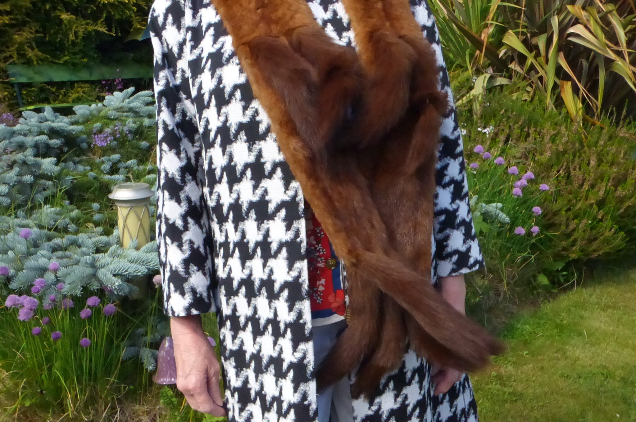 小物 shaggy design long stole Genuine Fox Fur Stole, Shoulder Wrap Scarf Boa Stole With