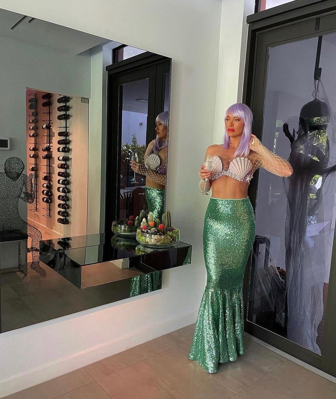 Kylie Mermaid Halloween Costume Bra Only Real Seashells photo