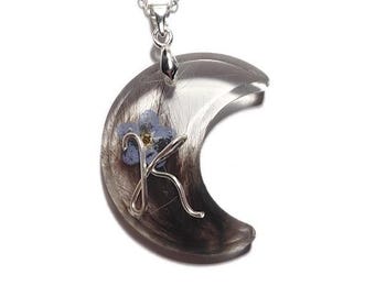 Moon Hair Keepsake Necklace | Pet Memorial | Baby Hair Keepsake