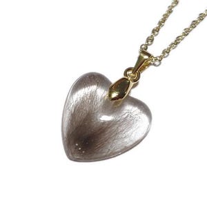 SMALL HEART Hair Keepsake Necklace - Handmade Jewelry - Mothers - Memorial - Pet Hair Locket - Ash - ValenwoodVixen