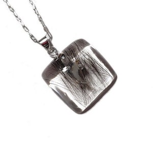 SMALL SQUARE Personalized Hair Keepsake Necklace- Handmade Jewelry - Baby Hair - Pet Hair Keepsake - Mothers -  Locket ValenwoodVixen