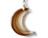 MOON Custom Hair Lock Resin Keepsake Pendant - Baby Hair - Pet Hair Keepsake - Locket - Necklace - Personalized Memorial ValenwoodVixen