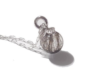 SMALL (8mm) Custom Hair Keepsake Necklace - ORB - Handmade Jewelry- Baby Hair Locket - Memorial - Pet Hair Keepsake - ValenwoodVixen