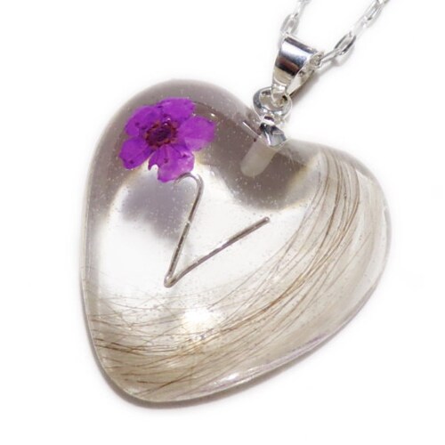 CAT Custom Hair Locket Resin Keepsake Pendant Baby Hair Etsy