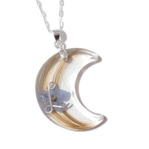 MOON Custom Hair Keepsake Necklace - Handmade Jewelry - Baby Hair - Pet Hair Keepsake - Locket - Personalized Memorial ValenwoodVixen
